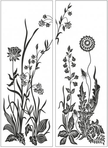 Пескоструйный рисунок Цветы 1225